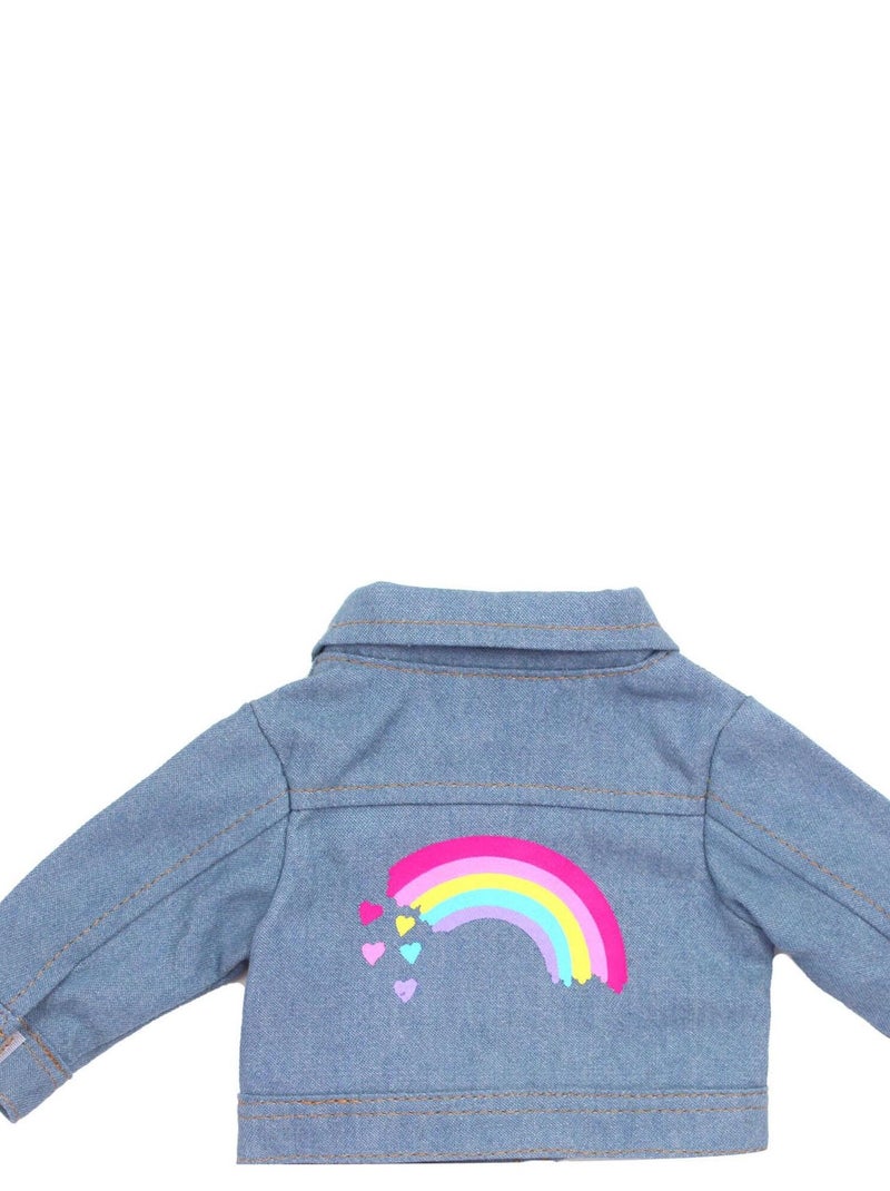 Veste en jean avec graphique arc-en-ciel  pour 18 "poupées N/A - Kiabi