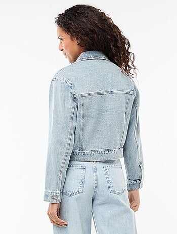 Veste en jean avec poches à rabat