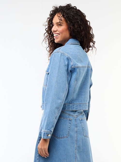 Veste en jean avec poches à rabat - Kiabi Veste en jean avec poches à rabat - Kiabi