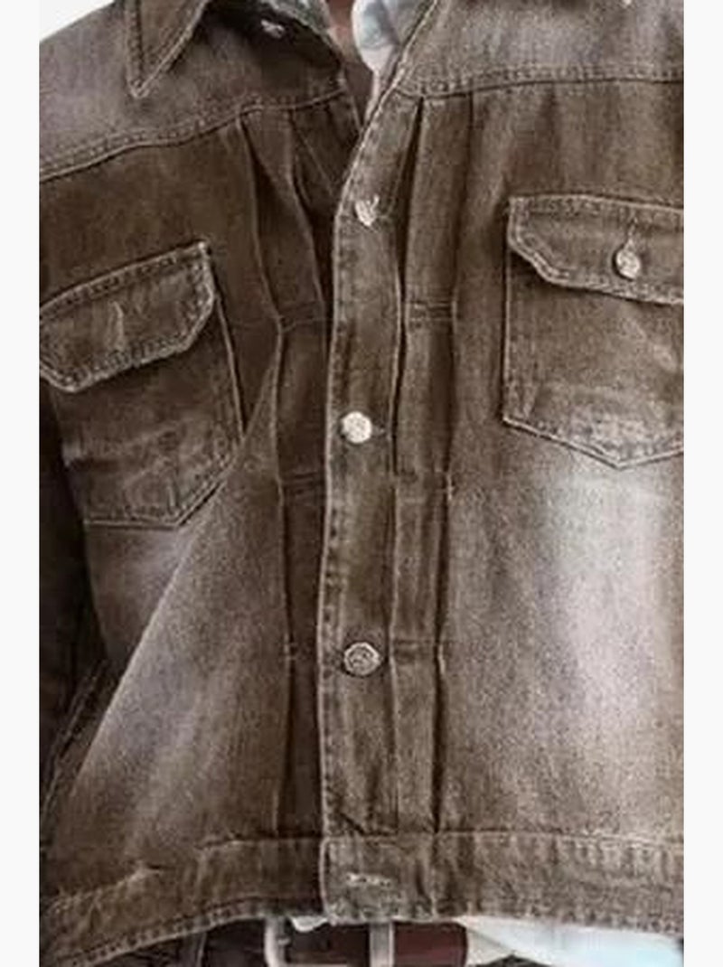 Veste en jean avec poches giesto Marron clair - Kiabi