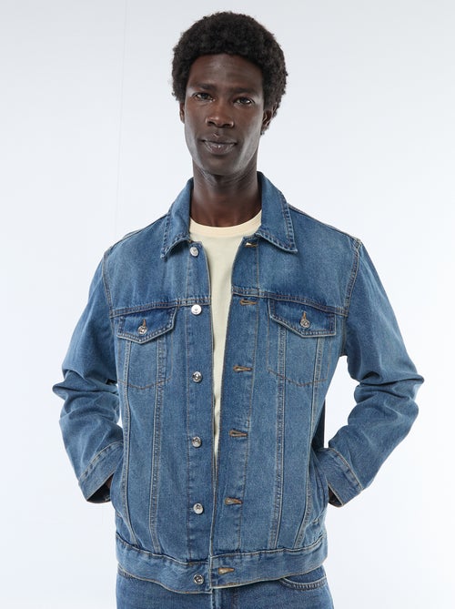 Veste en jean avec poches poitrine - Kiabi