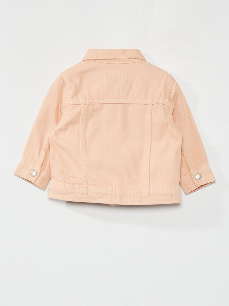 Veste en jean avec volants Rose - Kiabi