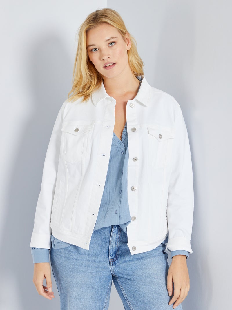 Veste en jean blanc - Kiabi