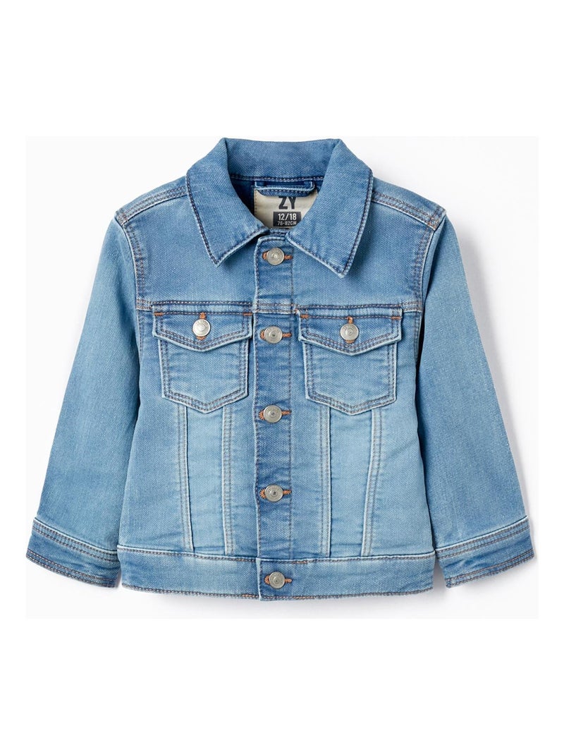 Veste en jean bleu clair pour bébé manches longues NATURE TAKEOVER Bleu clair - Kiabi
