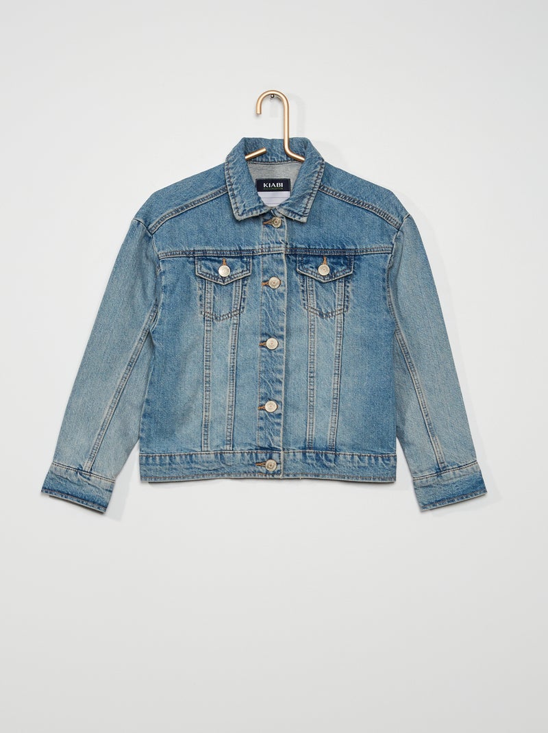 Veste en jean bleu foncé - Kiabi