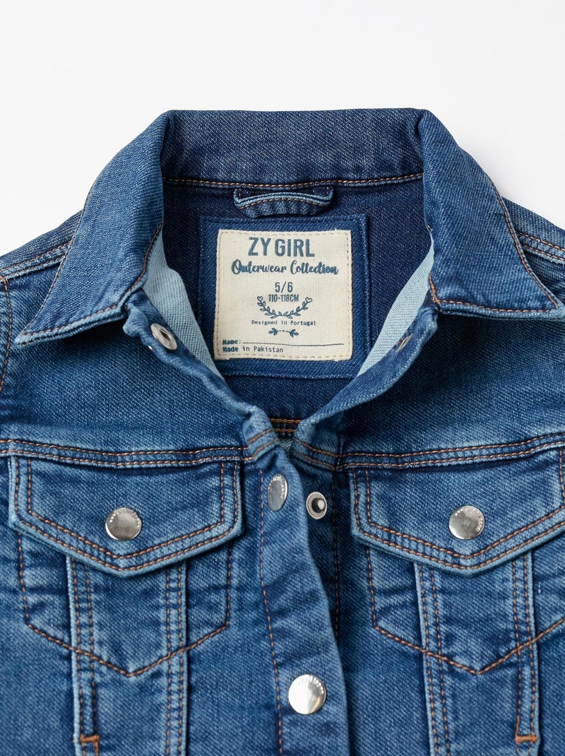 Veste en jean bleu pour fille manches longues ESSENTIALS LINE Bleu - Kiabi