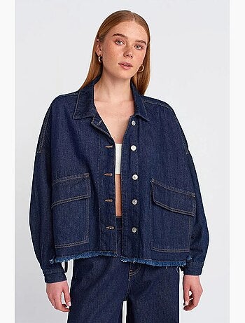 Veste en jean boutonnée ample dilvin