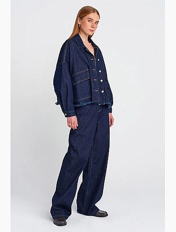 Veste en jean boutonnée ample dilvin
