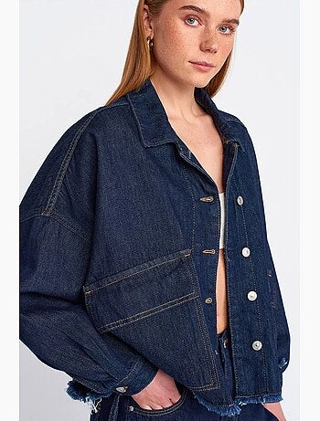 Veste en jean boutonnée ample dilvin