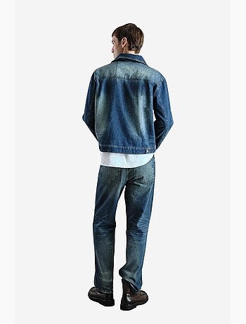 Veste en jean boutonnée avec poche giesto