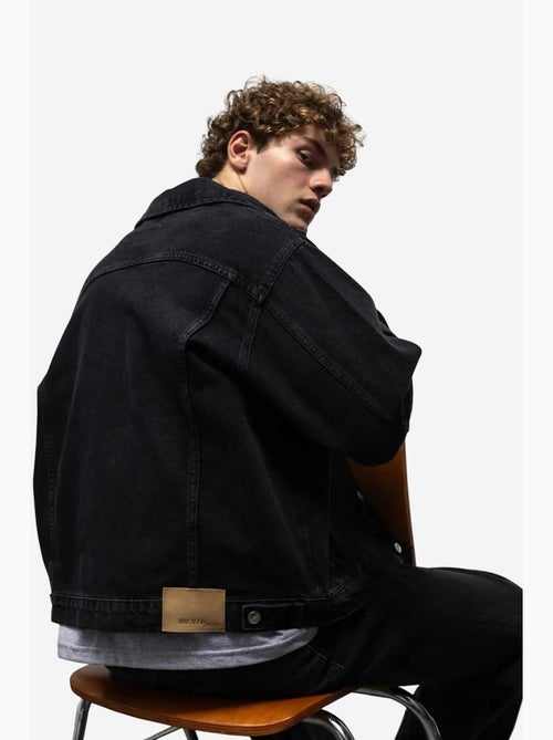 Veste en jean boutonnée avec poche giesto - Kiabi