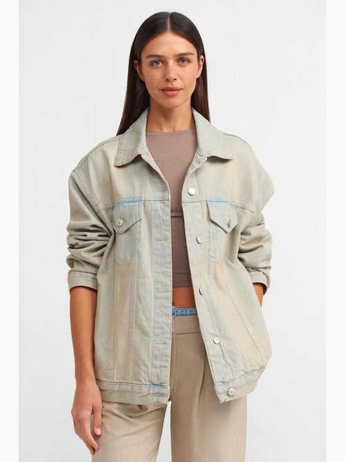 Veste en jean boutonnée dilvin - Kiabi Veste en jean boutonnée dilvin - Kiabi