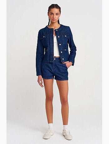 Veste en jean boutonnée en coton dilvin