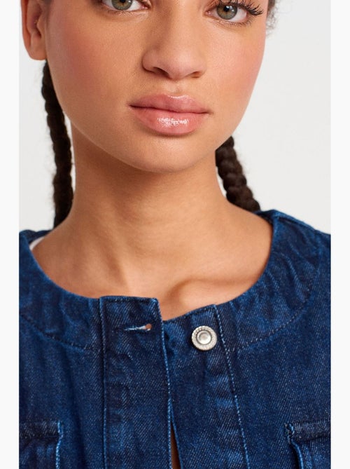 Veste en jean boutonnée en coton dilvin - Kiabi Veste en jean boutonnée en coton dilvin - Kiabi