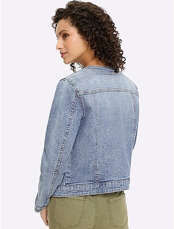 Veste En Jean Boutons Fantaisie Dorés - Taille Standard - Helline