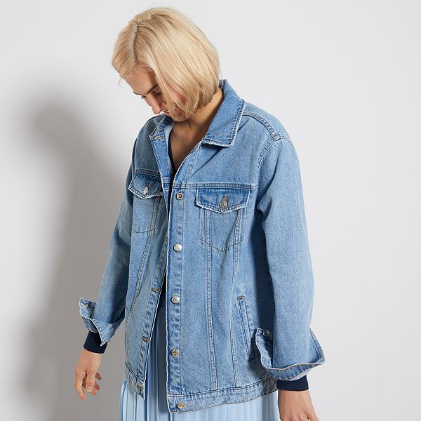 Veste en jean boyfriend Femme - bleu stone - Kiabi - 25,00€