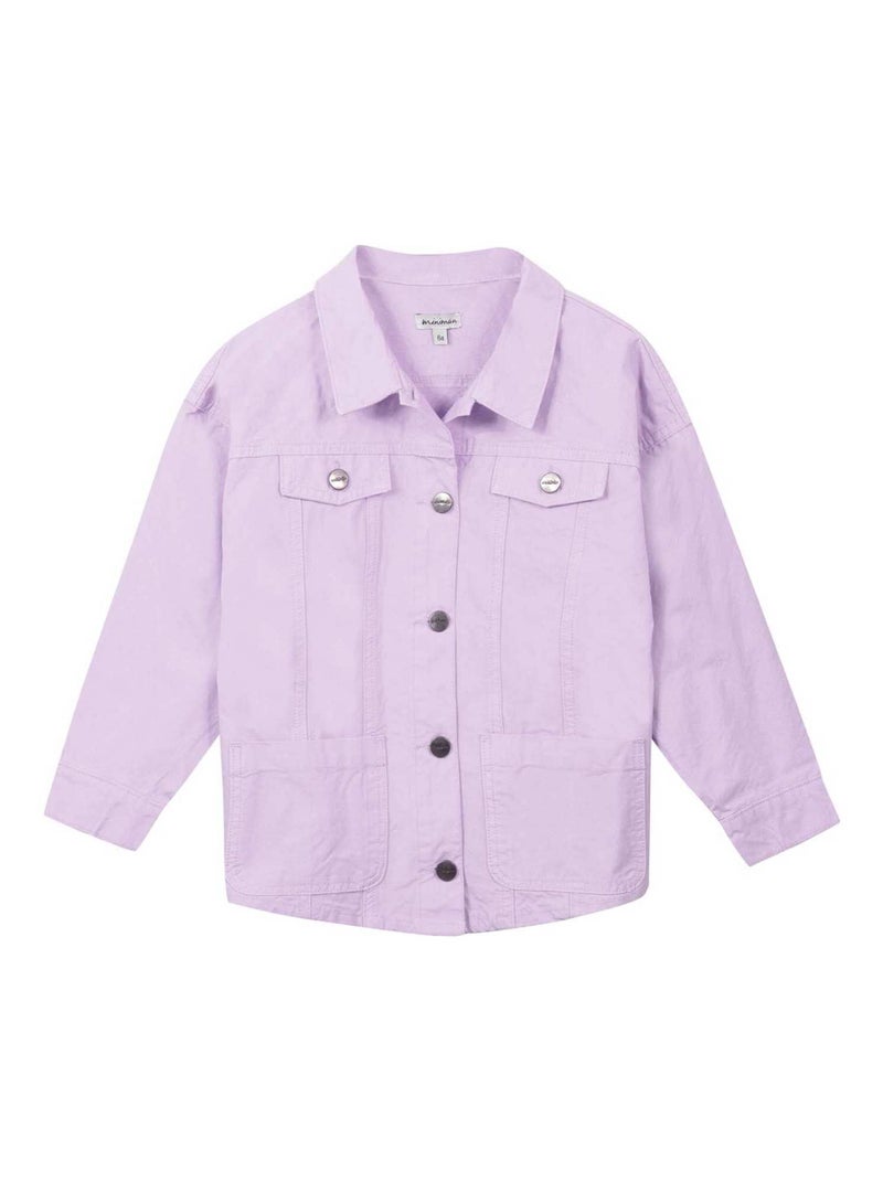 Veste En Jean Couleur Pastel 'miniman' Violet clair - Kiabi