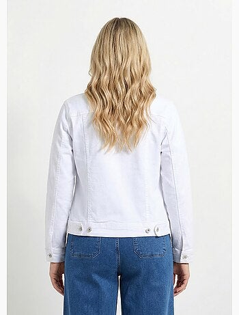 Veste en jean coupe droite stretch - afibel