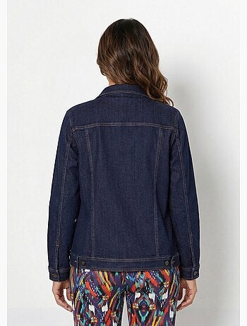 Veste en jean coupe droite stretch - afibel