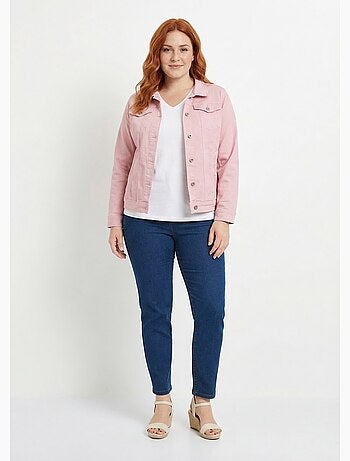 Veste en jean coupe droite stretch - afibel