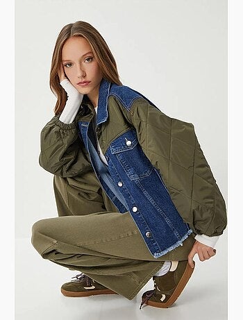 Veste en jean courte boutonnée istanbul