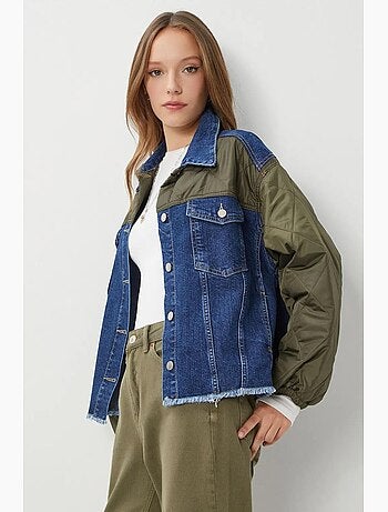 Veste en jean courte boutonnée istanbul