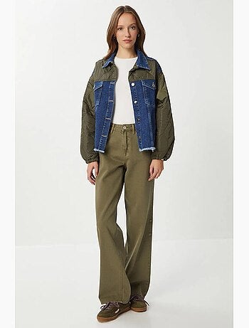 Veste en jean courte boutonnée istanbul
