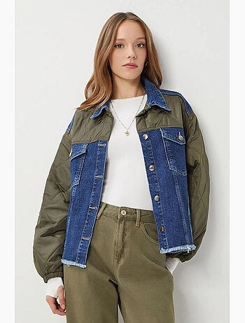 Veste en jean courte boutonnée istanbul