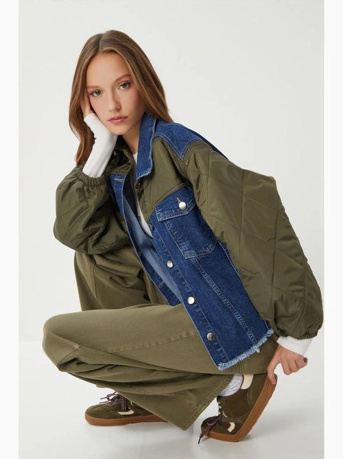 Veste en jean courte boutonnée istanbul - Kiabi Veste en jean courte boutonnée istanbul - Kiabi