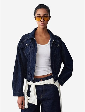 Veste en Jean Courte Oversize
