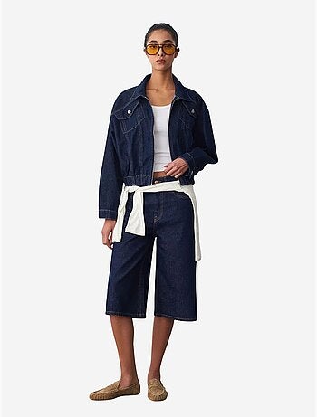 Veste en Jean Courte Oversize