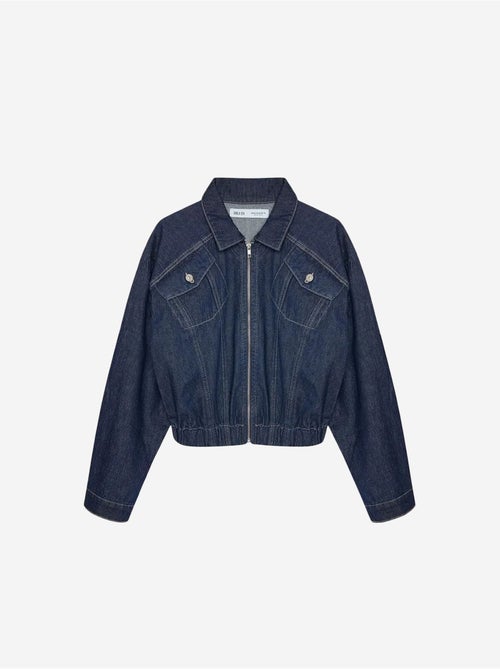 Veste en Jean Courte Oversize - Kiabi