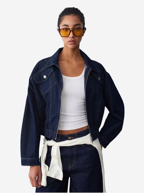 Veste en Jean Courte Oversize - Kiabi