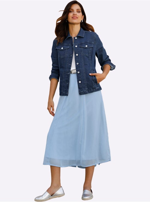 Veste En Jean Denim Doux - Taille Standard - Moda Vilona - Kiabi