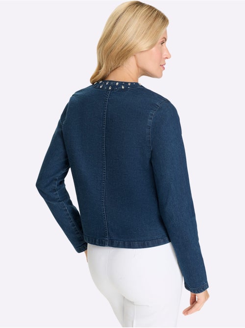 Veste En Jean Denim Doux - Taille Standard - Moda Vilona - Kiabi Veste En Jean Denim Doux - Taille Standard - Moda Vilona - Kiabi