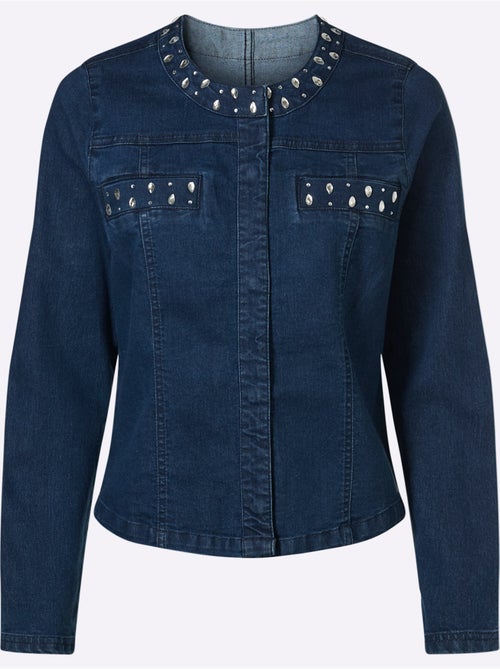 Veste En Jean Denim Doux - Taille Standard - Moda Vilona - Kiabi Veste En Jean Denim Doux - Taille Standard - Moda Vilona - Kiabi