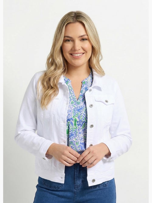 Veste en jean droite boutonnée - Afibel - Kiabi