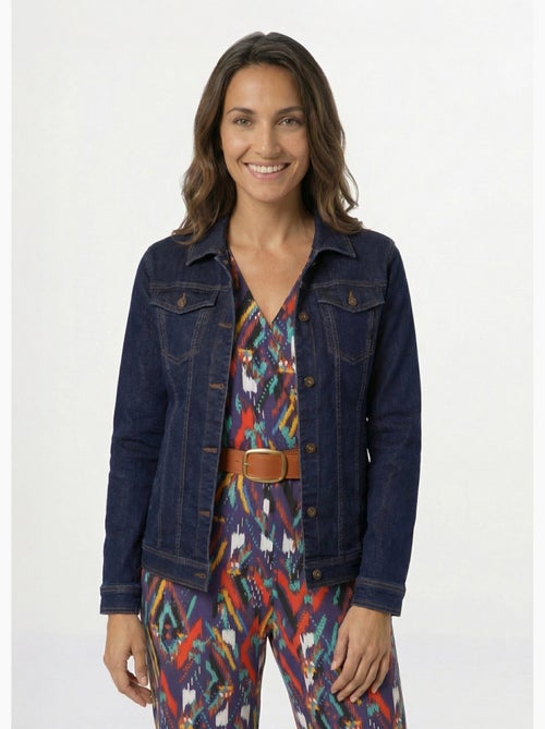 Veste en jean droite boutonnée - Afibel - Kiabi