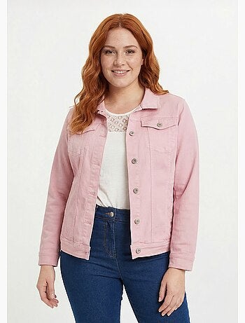 Veste en jean droite boutonnée - Afibel