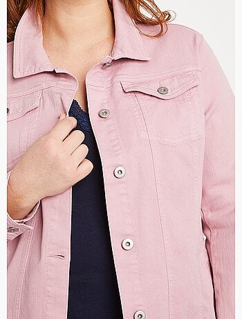 Veste en jean droite boutonnée - Afibel