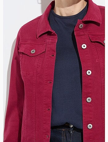 Veste en jean droite boutonnée - Afibel