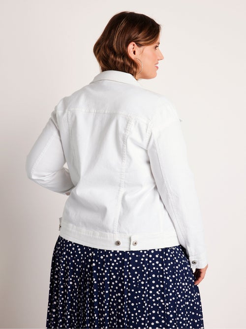 Veste en jean droite boutonnée - Kiabi
