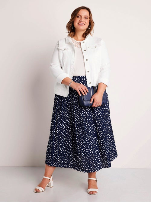 Veste en jean droite boutonnée - Kiabi