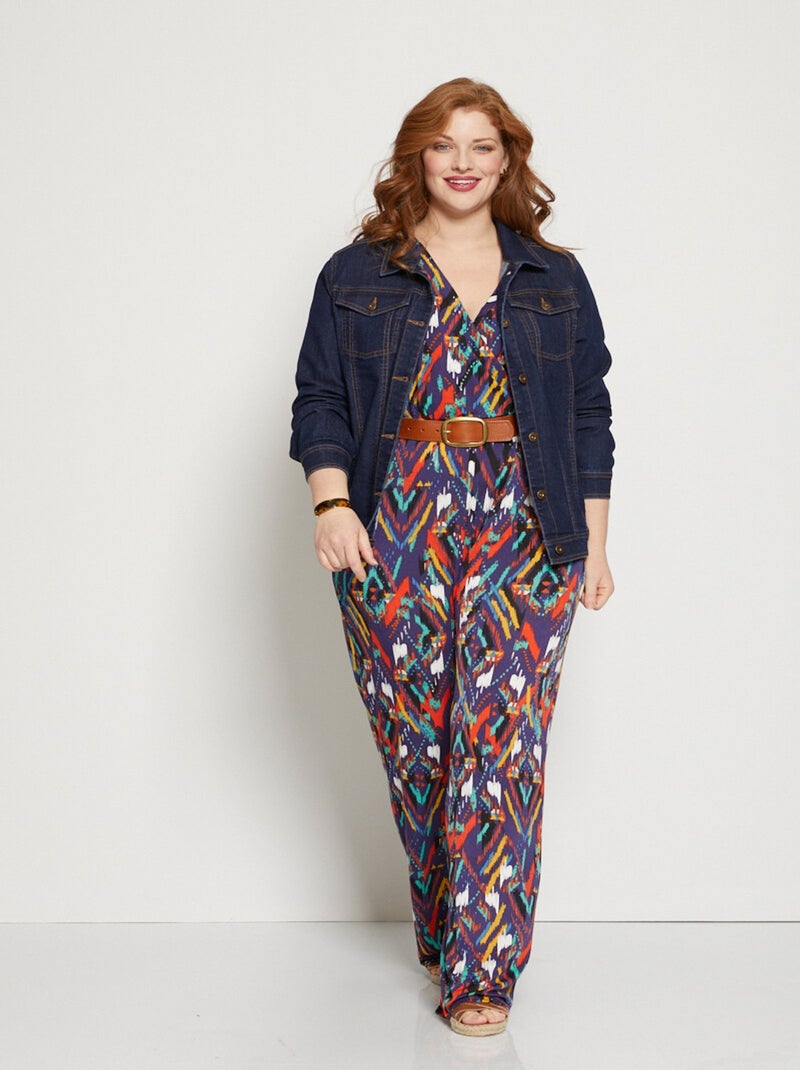 Veste en jean droite boutonnée Bleu - Kiabi