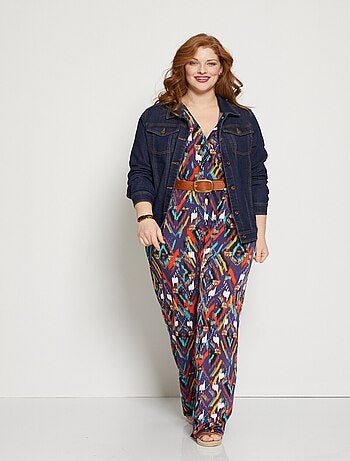 Veste en jean droite boutonnée