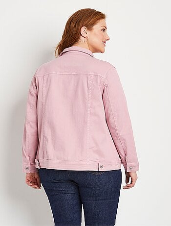 Veste en jean droite boutonnée