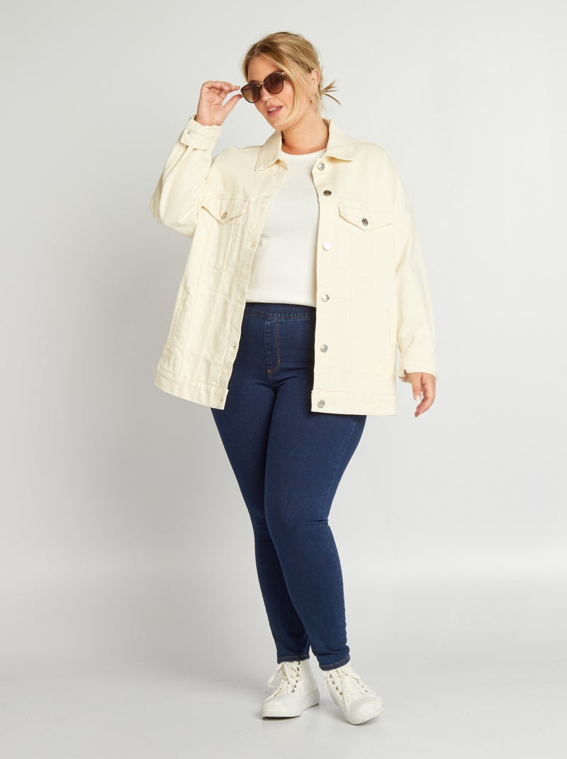 Veste en jean Ecru - Kiabi
