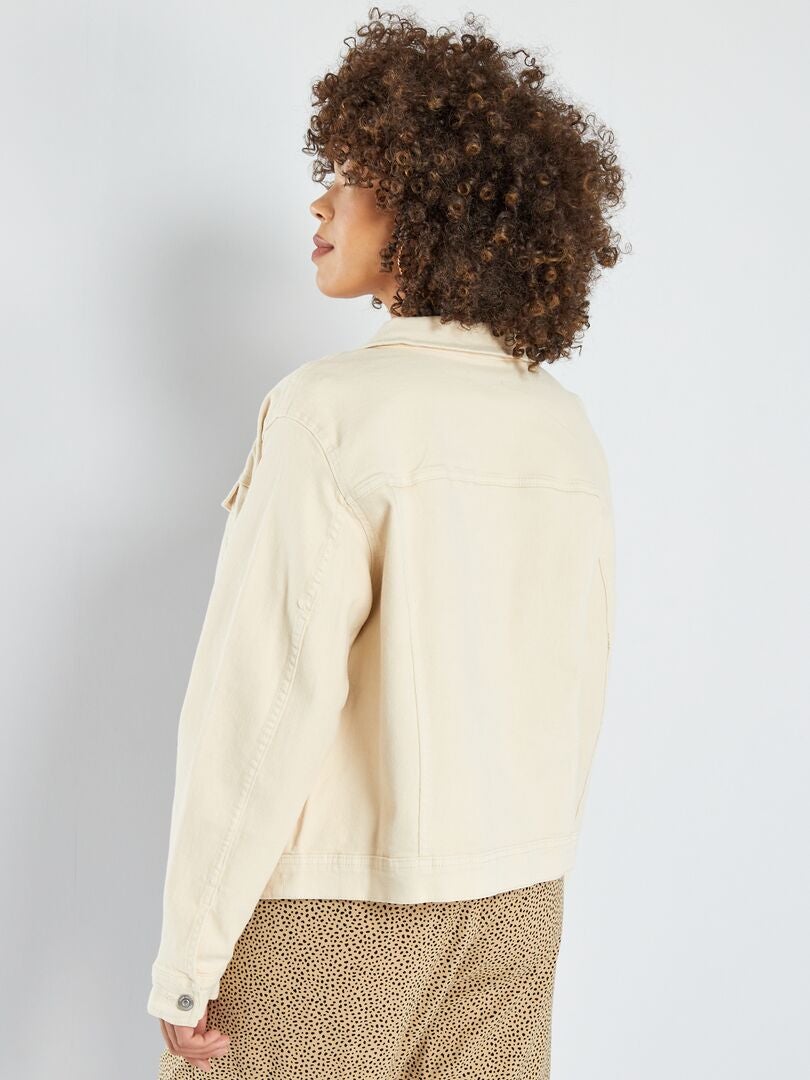 Veste en jean Ecru - Kiabi