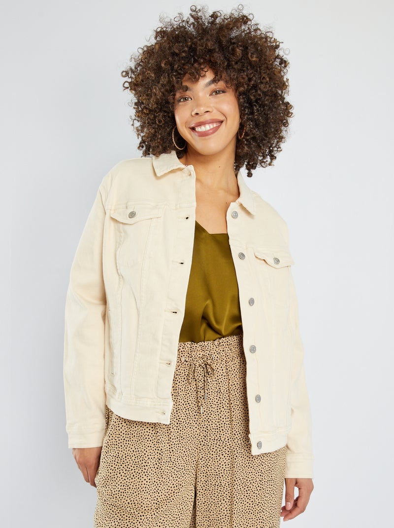 Veste en jean Ecru - Kiabi