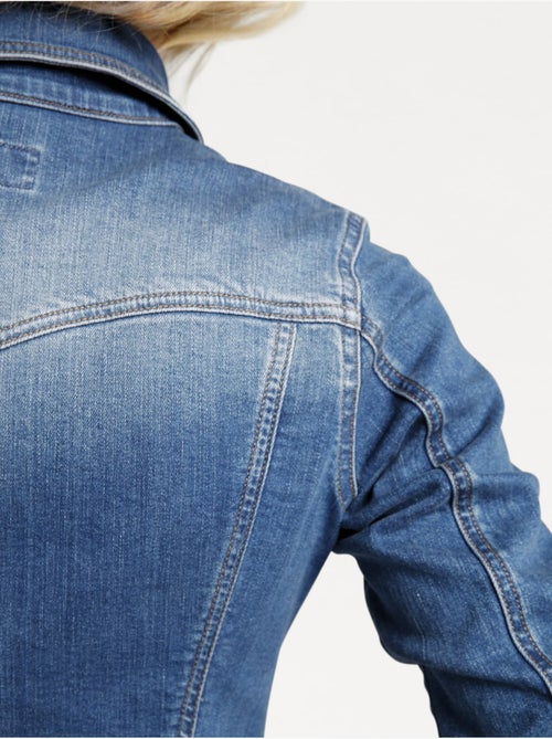 Veste En Jean Effet Délavé Et Usé - Taille Standard - helline - Kiabi
